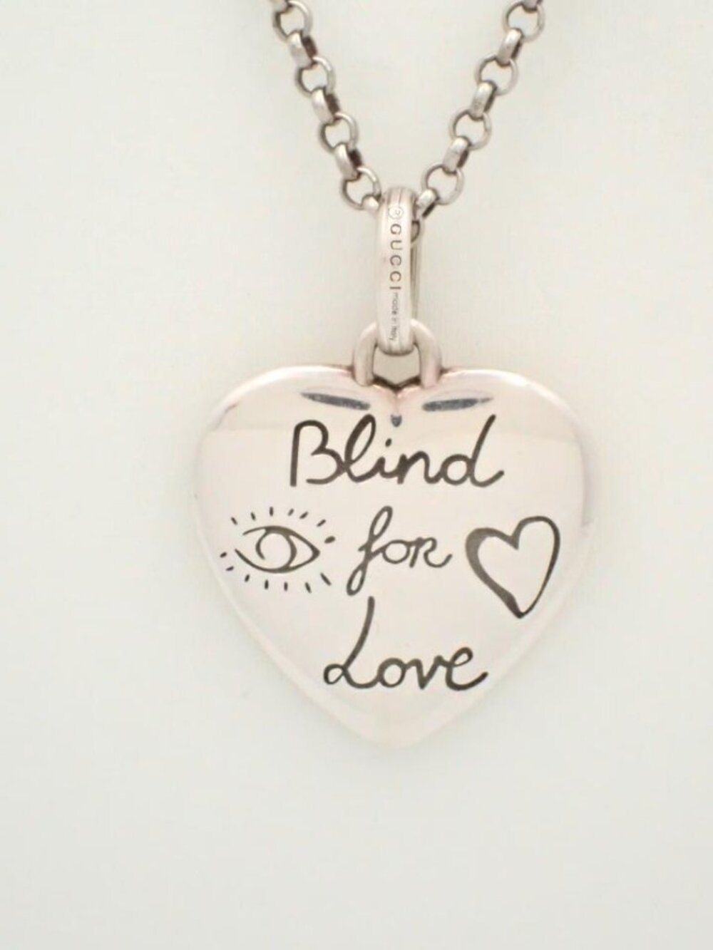 Gucci Blind for Love Necklace 925 ~19in. - Picture 2 of 4